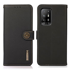 Funda de Cuero Cartera con Soporte Carcasa B02H para Oppo A94 4G Negro