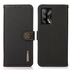 Funda de Cuero Cartera con Soporte Carcasa B02H para Oppo F19s Negro