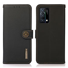 Funda de Cuero Cartera con Soporte Carcasa B02H para Oppo K9 5G Negro