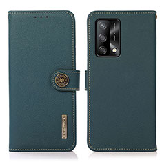 Funda de Cuero Cartera con Soporte Carcasa B02H para Oppo Reno6 Lite Verde