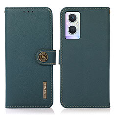 Funda de Cuero Cartera con Soporte Carcasa B02H para Oppo Reno8 Z 5G Verde