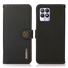 Funda de Cuero Cartera con Soporte Carcasa B02H para Realme 8i Negro