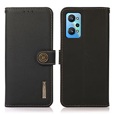 Funda de Cuero Cartera con Soporte Carcasa B02H para Realme GT Neo 3T 5G Negro