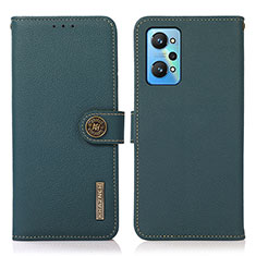 Funda de Cuero Cartera con Soporte Carcasa B02H para Realme GT Neo 3T 5G Verde