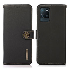 Funda de Cuero Cartera con Soporte Carcasa B02H para Realme V11 5G Negro