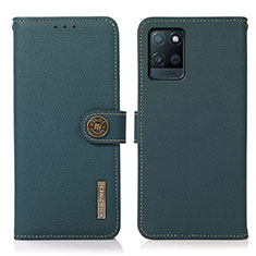 Funda de Cuero Cartera con Soporte Carcasa B02H para Realme V11 5G Verde