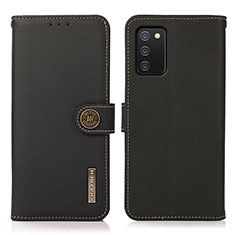 Funda de Cuero Cartera con Soporte Carcasa B02H para Samsung Galaxy A03s Negro