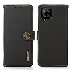 Funda de Cuero Cartera con Soporte Carcasa B02H para Samsung Galaxy A42 5G Negro