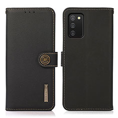 Funda de Cuero Cartera con Soporte Carcasa B02H para Samsung Galaxy M02s Negro