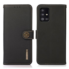 Funda de Cuero Cartera con Soporte Carcasa B02H para Samsung Galaxy M40S Negro