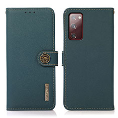 Funda de Cuero Cartera con Soporte Carcasa B02H para Samsung Galaxy S20 FE 5G Verde