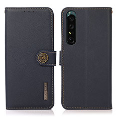 Funda de Cuero Cartera con Soporte Carcasa B02H para Sony Xperia 1 IV Azul