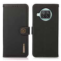 Funda de Cuero Cartera con Soporte Carcasa B02H para Xiaomi Mi 10i 5G Negro