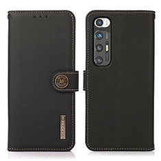 Funda de Cuero Cartera con Soporte Carcasa B02H para Xiaomi Mi 10S 5G Negro