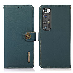 Funda de Cuero Cartera con Soporte Carcasa B02H para Xiaomi Mi 10S 5G Verde