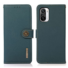 Funda de Cuero Cartera con Soporte Carcasa B02H para Xiaomi Mi 11i 5G Verde