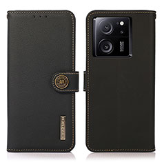 Funda de Cuero Cartera con Soporte Carcasa B02H para Xiaomi Mi 13T Pro 5G Negro