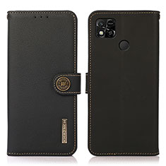 Funda de Cuero Cartera con Soporte Carcasa B02H para Xiaomi POCO C3 Negro