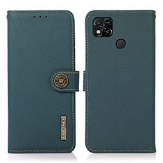 Funda de Cuero Cartera con Soporte Carcasa B02H para Xiaomi POCO C3 Verde