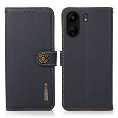 Funda de Cuero Cartera con Soporte Carcasa B02H para Xiaomi Poco C65 Azul