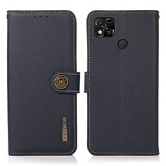 Funda de Cuero Cartera con Soporte Carcasa B02H para Xiaomi Redmi 9 Activ Azul