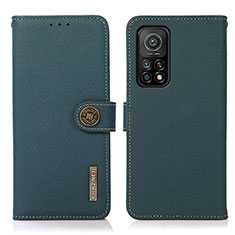 Funda de Cuero Cartera con Soporte Carcasa B02H para Xiaomi Redmi K30S 5G Verde