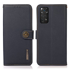 Funda de Cuero Cartera con Soporte Carcasa B02H para Xiaomi Redmi Note 11 4G (2022) Azul