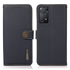 Funda de Cuero Cartera con Soporte Carcasa B02H para Xiaomi Redmi Note 11 Pro 4G Azul