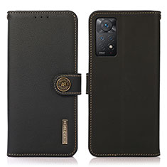 Funda de Cuero Cartera con Soporte Carcasa B02H para Xiaomi Redmi Note 11 Pro 4G Negro