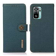 Funda de Cuero Cartera con Soporte Carcasa B02H para Xiaomi Redmi Note 11 SE India 4G Verde