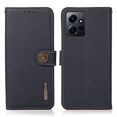 Funda de Cuero Cartera con Soporte Carcasa B02H para Xiaomi Redmi Note 12 4G Azul