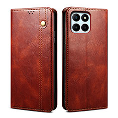 Funda de Cuero Cartera con Soporte Carcasa B02S para Huawei Honor X6a Marron