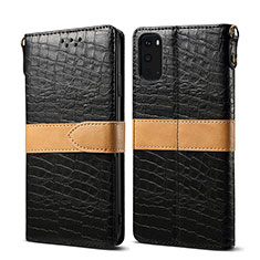 Funda de Cuero Cartera con Soporte Carcasa B02S para Samsung Galaxy S20 Negro