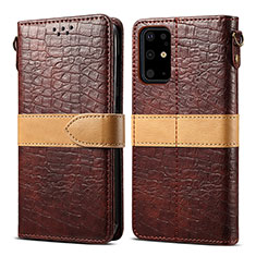 Funda de Cuero Cartera con Soporte Carcasa B02S para Samsung Galaxy S20 Plus 5G Marron