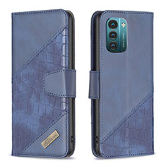 Funda de Cuero Cartera con Soporte Carcasa B03F para Nokia G11 Azul