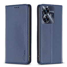 Funda de Cuero Cartera con Soporte Carcasa B03F para Realme C55 Azul