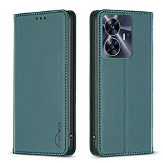 Funda de Cuero Cartera con Soporte Carcasa B03F para Realme Narzo N55 Verde