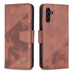 Funda de Cuero Cartera con Soporte Carcasa B03F para Samsung Galaxy A04s Marron