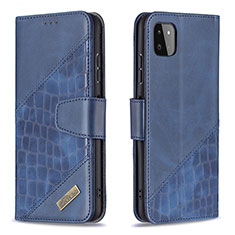 Funda de Cuero Cartera con Soporte Carcasa B03F para Samsung Galaxy A22 5G Azul