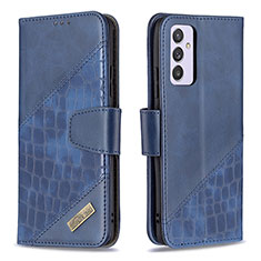 Funda de Cuero Cartera con Soporte Carcasa B03F para Samsung Galaxy A24 4G Azul