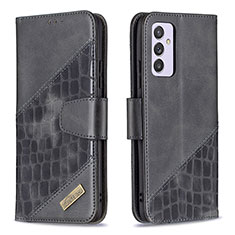 Funda de Cuero Cartera con Soporte Carcasa B03F para Samsung Galaxy A24 4G Negro