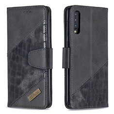 Funda de Cuero Cartera con Soporte Carcasa B03F para Samsung Galaxy A30S Negro