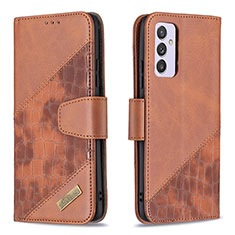 Funda de Cuero Cartera con Soporte Carcasa B03F para Samsung Galaxy A34 5G Marron