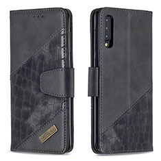 Funda de Cuero Cartera con Soporte Carcasa B03F para Samsung Galaxy A50S Negro