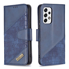 Funda de Cuero Cartera con Soporte Carcasa B03F para Samsung Galaxy A53 5G Azul