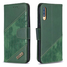 Funda de Cuero Cartera con Soporte Carcasa B03F para Samsung Galaxy A70S Verde