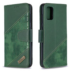 Funda de Cuero Cartera con Soporte Carcasa B03F para Samsung Galaxy A71 4G A715 Verde