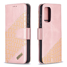 Funda de Cuero Cartera con Soporte Carcasa B03F para Samsung Galaxy A72 5G Oro Rosa