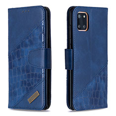 Funda de Cuero Cartera con Soporte Carcasa B03F para Samsung Galaxy A81 Azul