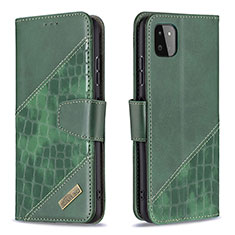 Funda de Cuero Cartera con Soporte Carcasa B03F para Samsung Galaxy F42 5G Verde